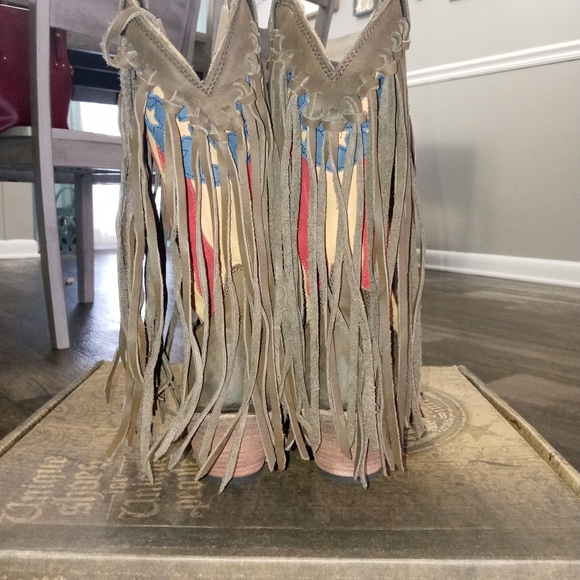 Liberty Black American Flag fringe Boots - Picture 3 of 6